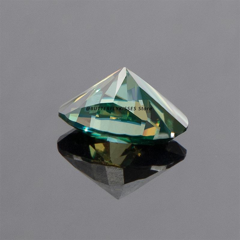 Cellacity Овальные серьги-кольца с белым муассанитом 3А из голого камня и камнем через сертификат GRA в подарок