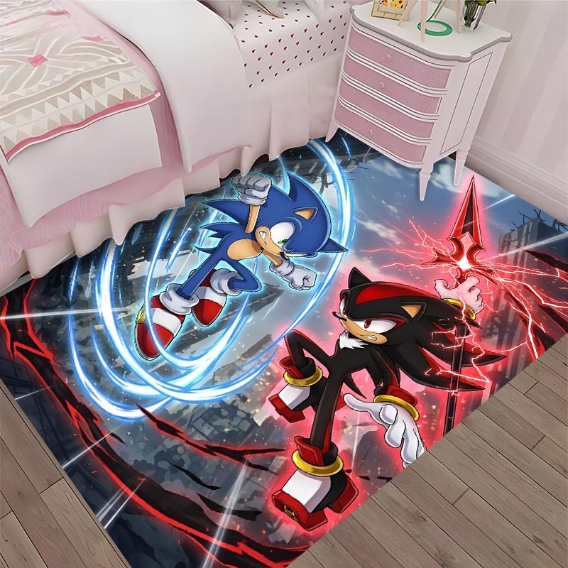 Sonic Printed Carpet, Rug for Office Chair Living Room Bedroom Kitchen Room Decor Gifts.