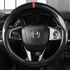 For Honda Civic 2016 2017 2018 2019 2020 2021 2022 10th Carbon Fiber+Suede Cow Leather Car Steering Wheel Cover Auto Accessories KC3