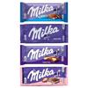 Ассорти-набор Milka из 4 видов (Oreo Альпийское молоко Счастливая корова Клубника) каждая открытка с оригинальным сообщением весом 90 г включена.