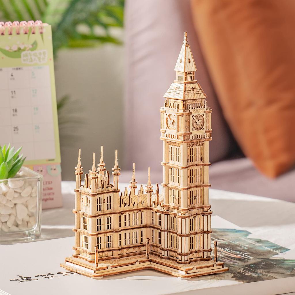 Rolife 3D Wooden 3D Architectural Gift for 10 Years Boy 8 Year Old Christmas 5 Year Old Castle Brain Educational Birthday Present TG507 Power Puzzle,