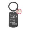 1Pc Stainless Steel Commemorative Gift Love Accessories Fashion Accessories Engraved Keychain Simple Style Black Russian Keychain