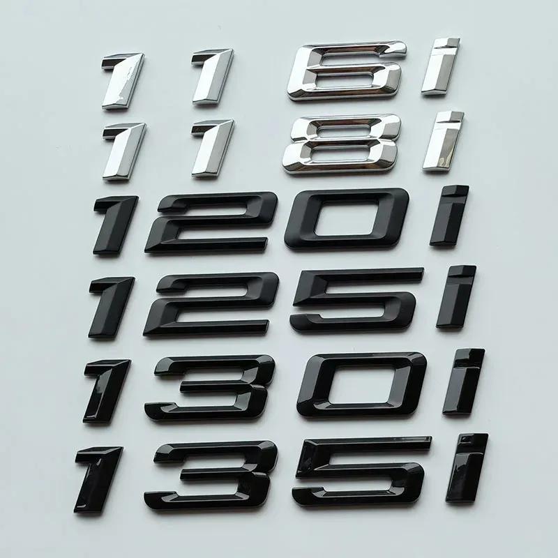 Old Font Numbers Letter 116i 118i 120i 125i 128i 130i 135i 140i Top ABS Car Emblem for 1 Series Car Trunk Nameplate Sticker