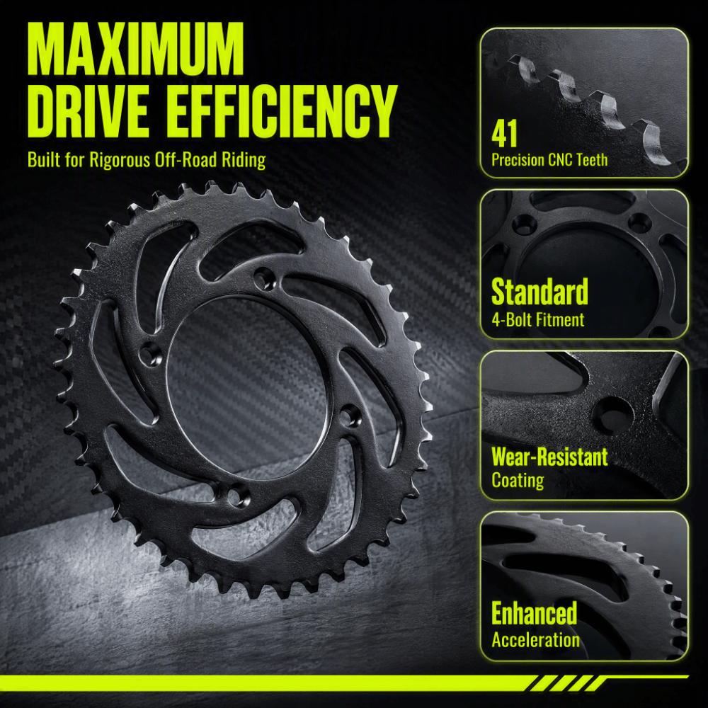 420 Chain Rear Sprocket Replacement 41T Pit Bike Sprocket Chain Sprocket Accessory For Dirt Bike