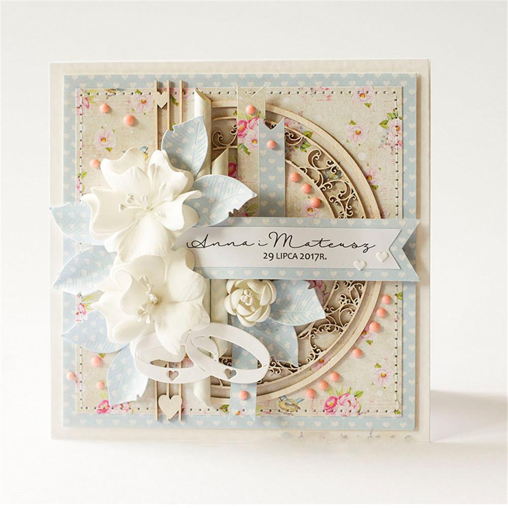 Обручальные кольца, металлические штампы, штампы для скрапбукинга, ремесленное тиснение, высечка, трафарет, шаблон