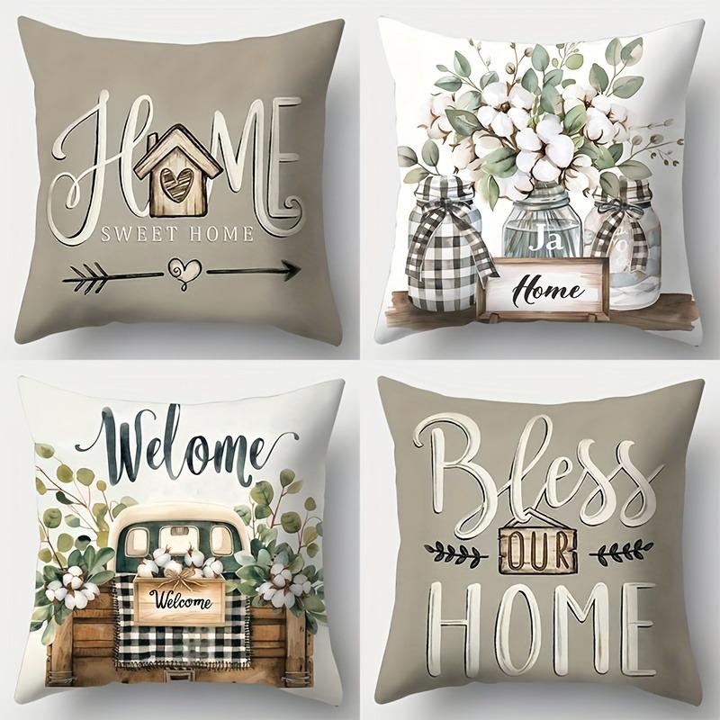 Home Decoration Pillowcase Bottle Floral Pattern Printing Pillowcase Living Room Sofa Cushion Cover Bedroom Room Decoration