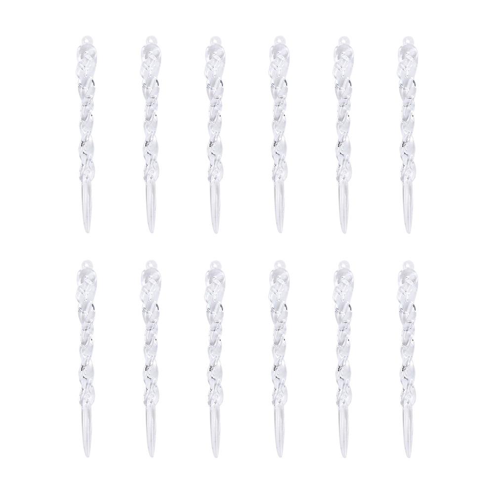12Pcs Acrylic Thread Christmas Tree Pendants Hanging Christmas Tree Drop Ornament  Noel Navidad
