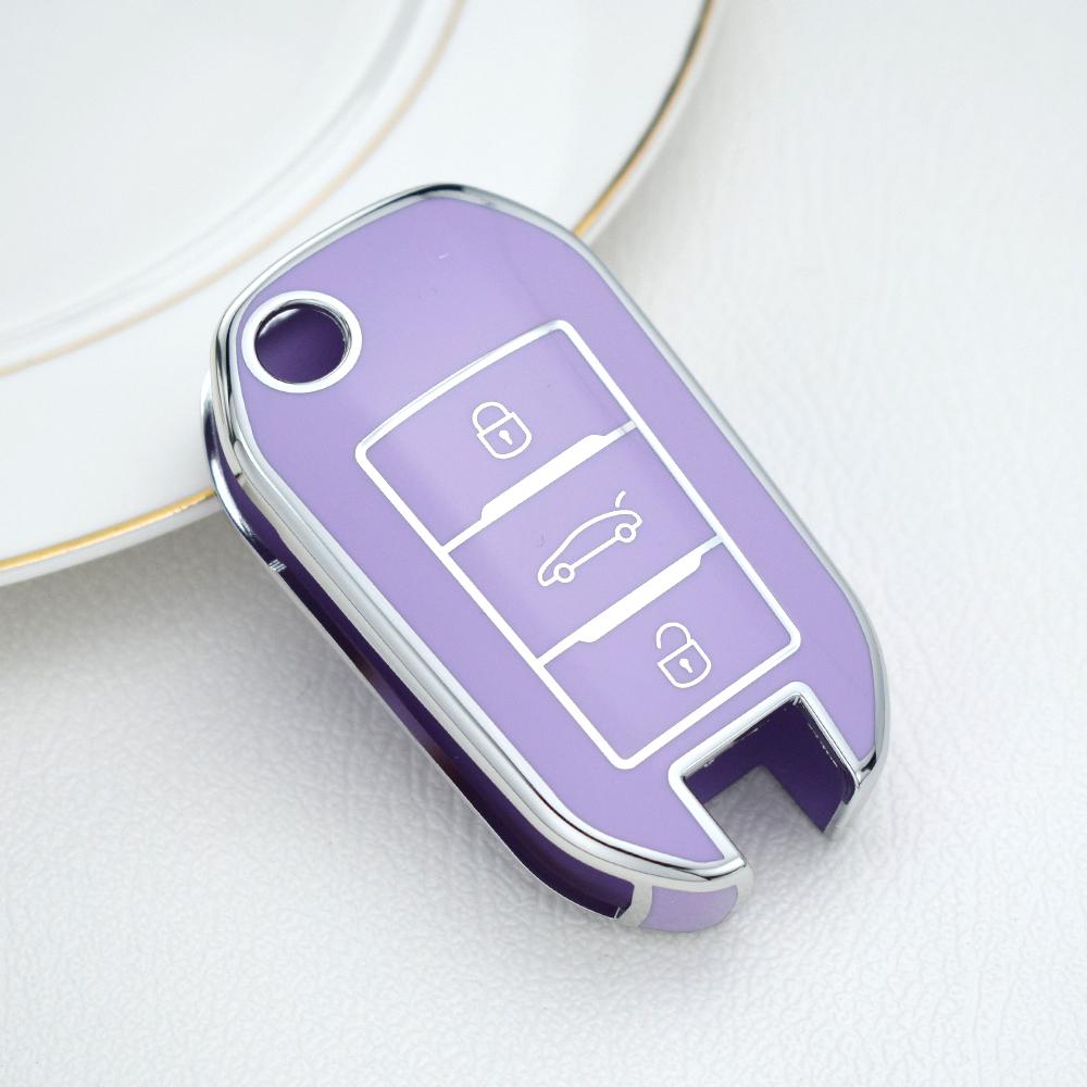 ТПУ автомобильный складной откидной чехол для ключей для Peugeot 408 508 301 2008 3008 для Citroen C4 CACTUS C3 C5 C4L протектор