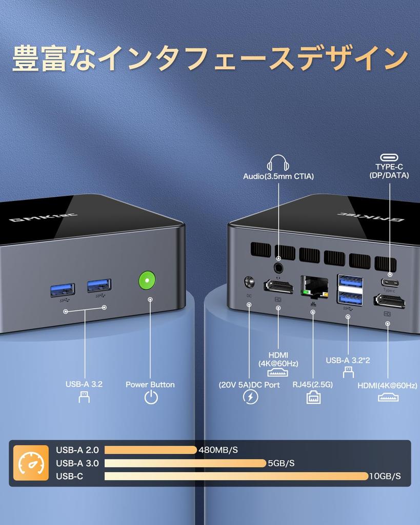 GMKtec Mini PC Intel core i7 Max Mini PC DDR4 32 ГБ 1 ТБ SSD Windows 11 Pro LAN 3 выхода на экран WIFI6 Light Game Mini Computer NucBox M2 Pro