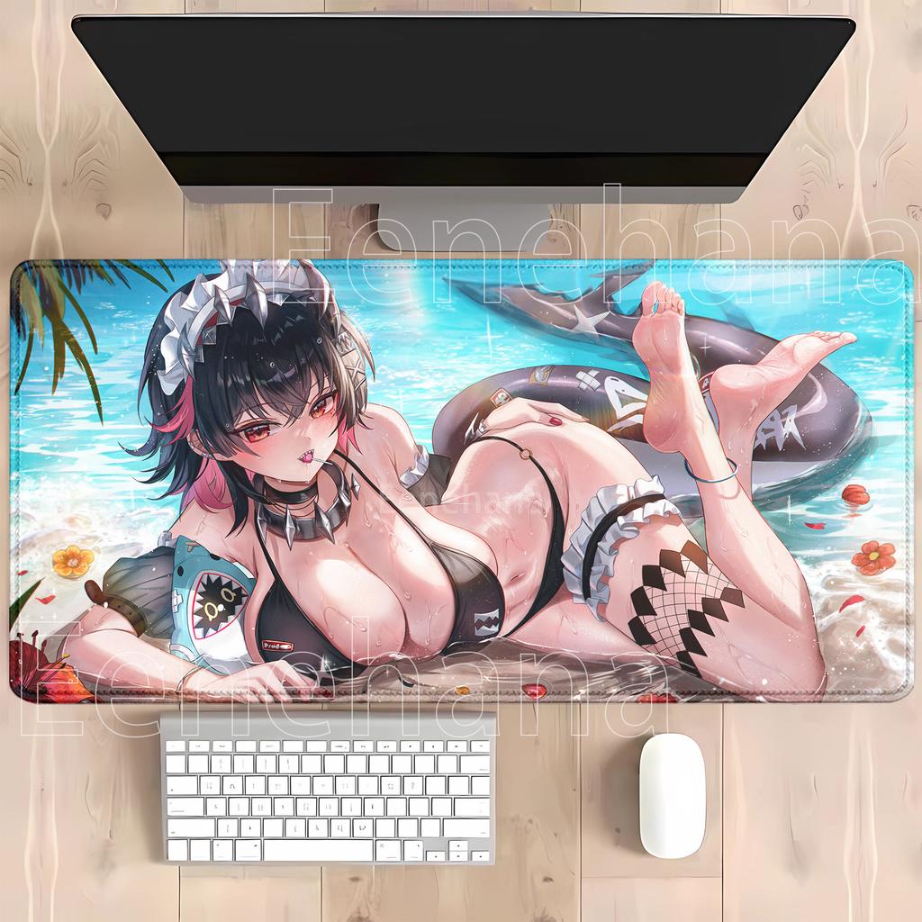 Коврик для мыши Ellen Joe Zenless Zone Zero Zzz Оверлок Коврик для мыши Игровые Офисные Аксессуары Аниме Девушка Нескользящий HD Печать Настольный Коврик