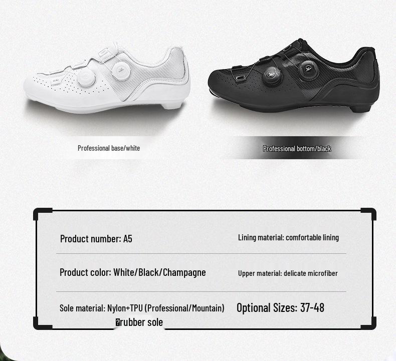 Cross-Border Plus-Size Lockless Cycling Shoes for Men & Women - Road & Mountain Bike Hard Sole