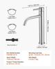 Single Handle Sink Faucet, Chrome-Plated Silver Faucet Kitchen Sink, 1 or 3 Hole Kitchen Water Faucets with Push-Button Drain, Suitable for Bathroom,