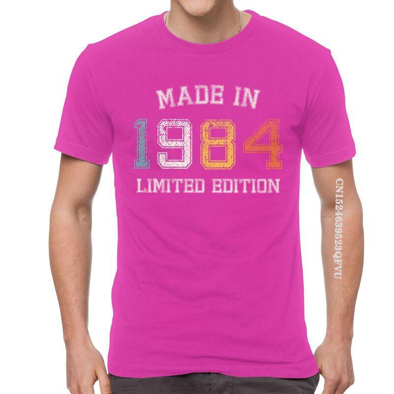 Born In 1984 Tshirts Men Men Streetwear T Shirts Made In 1984 Birth Year EMO Men Tshirt Cotton Oversized Tee Tops Clothes