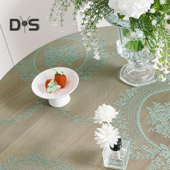 Скатерть в стиле ретро, прозрачная, кружевная, романтическая, круглая, с оборками, цветочная вышивка, защита стола, украшение для банкетов и вечеринок