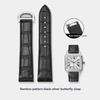 19 мм 21 мм Ремешок для часов для Cartier Santos WSSA0010 WSSA0009 WSSA0029 Ремешок для часов с быстросъемным креплением Мужской Кожаный ремешок с узором под крокодила