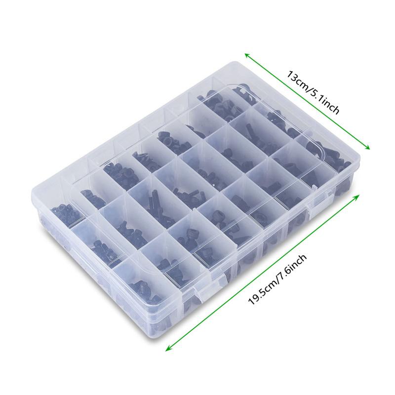 1260PCS M2 M3 M4 Metric Bolt Kit, 4-30MM Hex Socket Cap Screws, 12.9 Alloy Steel Machine Bolts Nuts Washers Assortment
