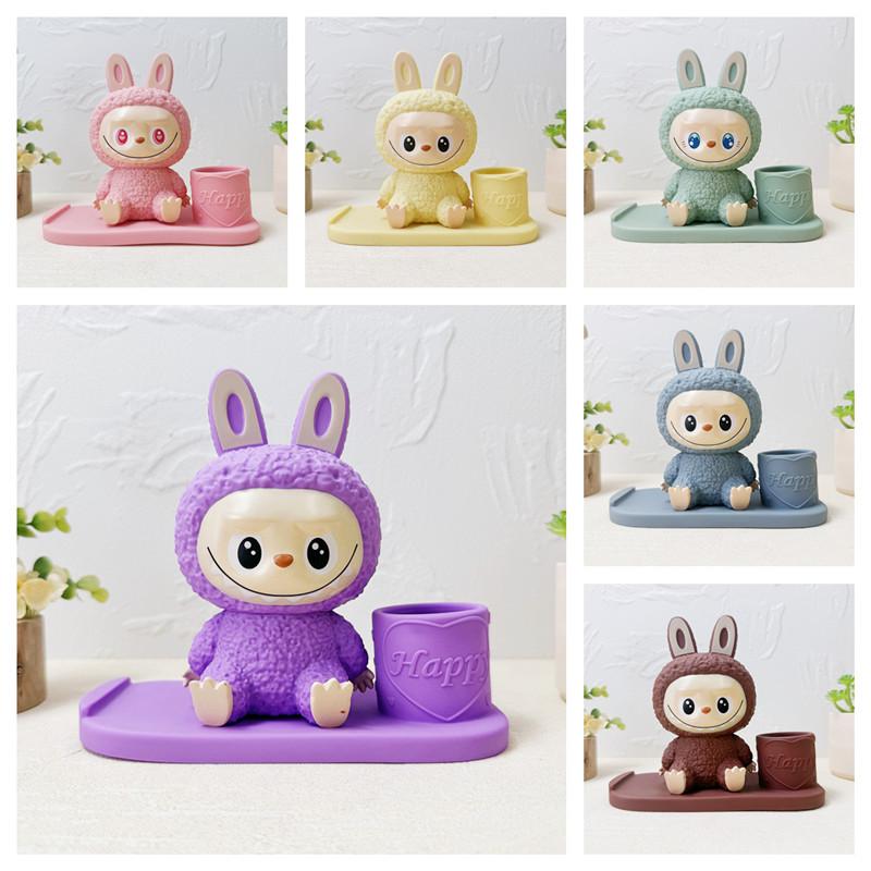 Cartoon Labubu 3D Vinyl Piggy Bank, Pen Holder & Phone Stand