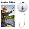 100Pcs/Box Metal Fishhook Number 3 To 12 Heavy Duty Barbed Fishing Hook Freshwater Saltwater Bass