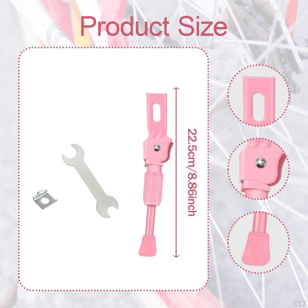 Adjustable Kickstand for Kids Bicycle, Side Support Mountain Bikes