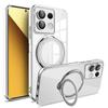 Чехол-кронштейн для Redmi Note 13 Pro Plus 4G 5G Xiaomi Poco X6 Pro X6 13T Magsafe Прозрачная подставка с кольцом Беспроводная зарядка Магнитный чехол