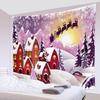 Party Living Room Bedroom Dorm Wall Decor Backdrop Fabric Christmas Fireplace Christmas Tree Printing Home Decor Tapestry