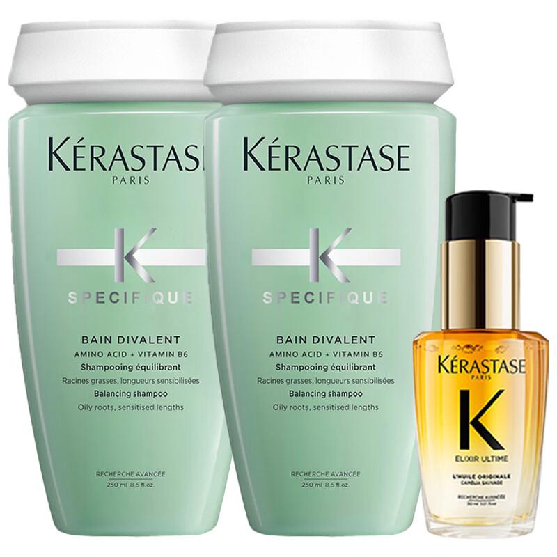 Kérastase Dual Function Shampoo & Elixir Ultime Hair Oil Set