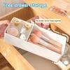Adjustable Drawer Divider Box Multi-Compartment Drawer Organizer Desk Storage Box for Cosmetics Snacks with Removable Dividers