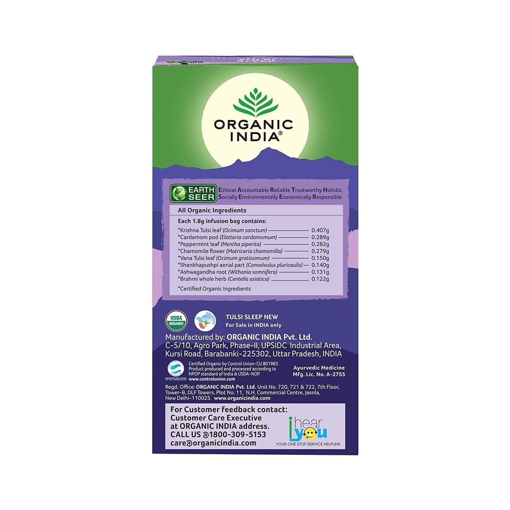 Чай с Тулси: для здорового сна (25 пак, 1,8 г), Tulsi Sleep, Organic India