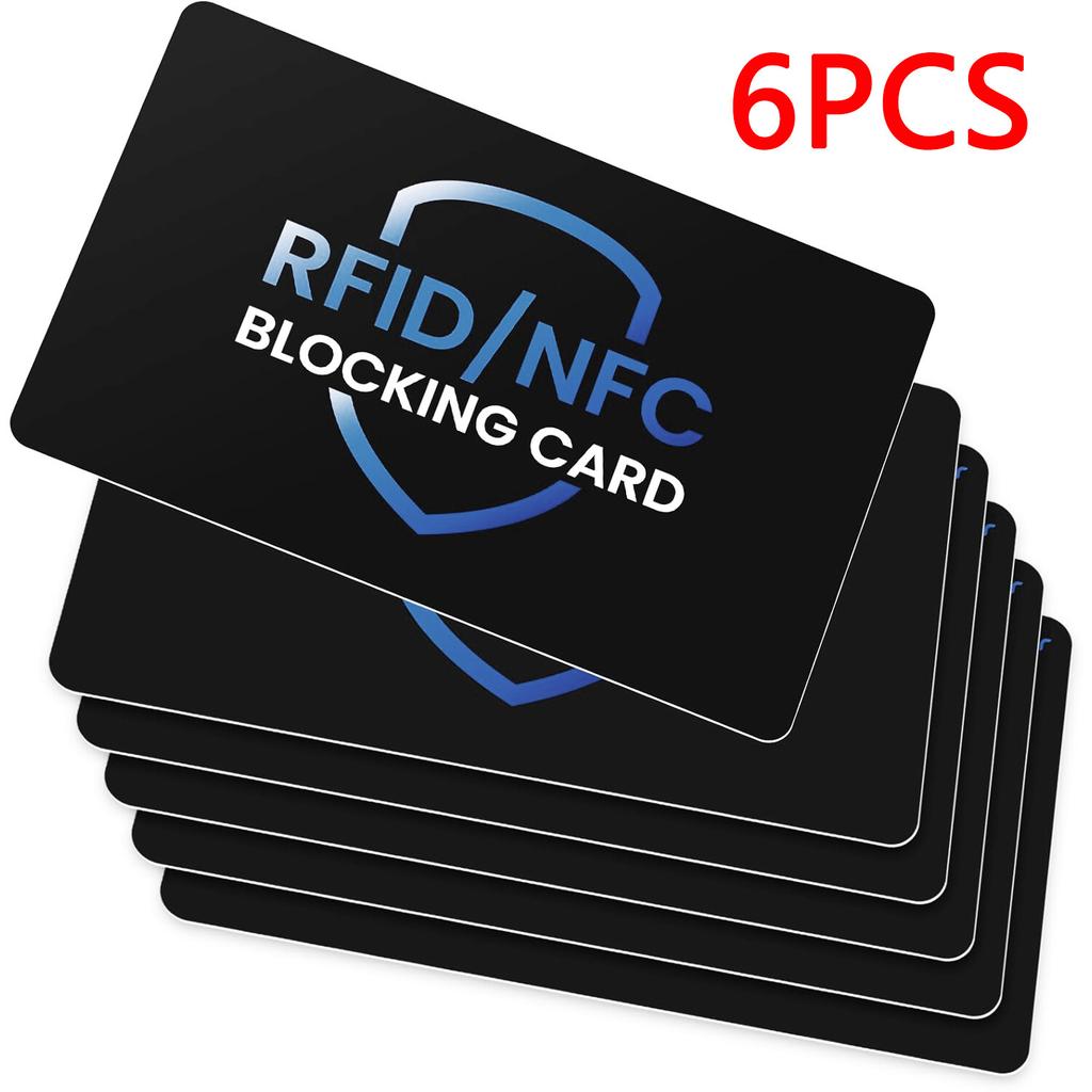 Карты блокировки RFID - Набор из 6 штук, Премиальный бесконтактный NFC Дебетовая Кредитная карта Паспорт Протектор Блокиратор для мужчин и женщин