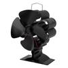 4 Blade Wood Stove Fan Anodized Aluminum Alloy Quiet Efficient Heat Powered Fireplace Fan with