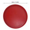 Wine Red Wooden Serving Tray Wooden Round Tea Plate Food Meals Serving Red Serving Tray  Tea House