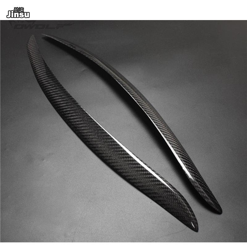 Carbon Fiber Decoration Headlights Eyebrows For BMW 3 Series Coupe E92 E93 2006 - 2008 E90 M3 Fiber Glass Primer Eyelids Cover