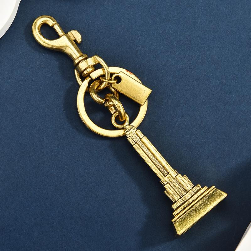 Модный брелок для ключей в виде строительной башни из фруктов для женщин, девочек, высококлассное украшение для рюкзака, изысканные аксессуары, подарки