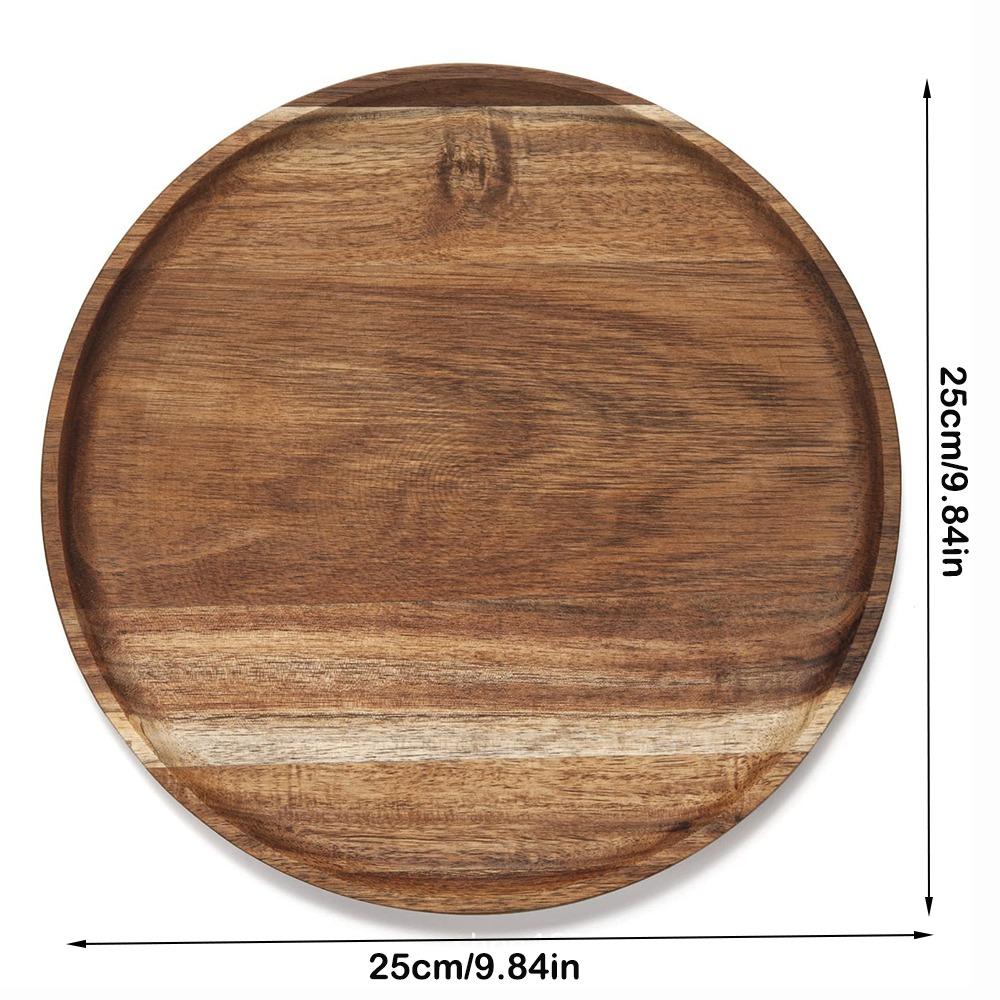 Деревянная обеденная тарелка Большой поднос для чая и еды Декоративный поднос Поднос для еды Хлебница