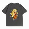 Unisexs Clothing New 100 Cotton Breathable Summer TShirt Dragon Ball Z Goku Super Saiyan 3 Print Casual Unisexs Tops