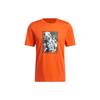 Adidas Мужская футболка Originals с графическим принтом Shmoofoil, оранжевая HS3046
