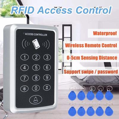 Автономный контроллер доступа DC 12В 300 кГц + EM RFID панель с клавиатурой для контроля доступа Считыватель карт Замок двери 10 шт.