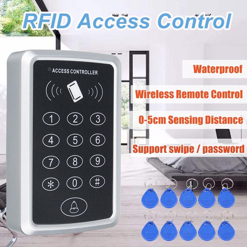 DC 12V 300KHz Автономный контроллер доступа для замка двери + Панель с клавиатурой для контроля доступа RFID EM Считыватель карт 10 шт.