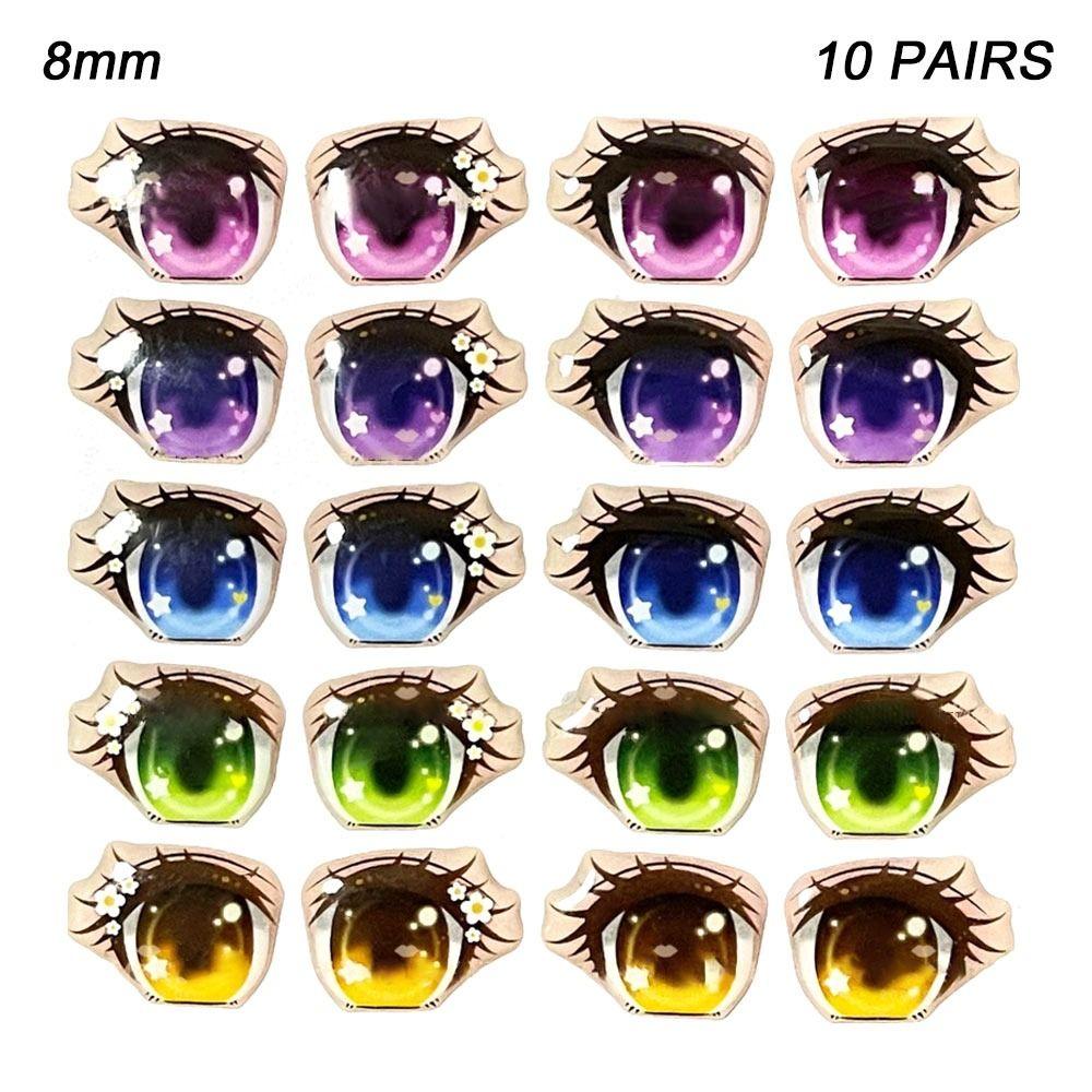 Глазные чипсы Бумага Мультяшные глаза Наклейки Переводные картинки Лицо Орган Пастер Новая Аниме Фигурка Кукла