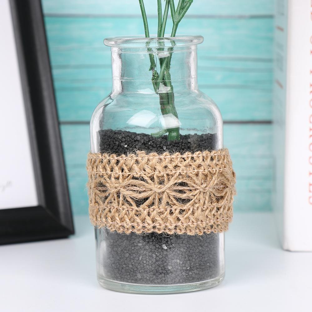 DIY Craft Wedding Decoration Rustic Wrap Hessian Jute Gift Packing Hemp Rope String Natural Burlap