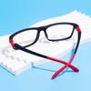 Цветная TR90 прямоугольная полная оправа гибкая для мальчиков и девочек удобная и прочная оправа для очков с оптически-диетическими линзами