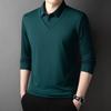 STORN Новый мужской повседневный и модный лонгслив однотонный с имитацией двух предметов рубашка-поло деловая всесезонная универсальная