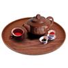 Solid Wood Wooden Plate Round Shape Food Server Coffee Serving Tea Tray  Restaurant