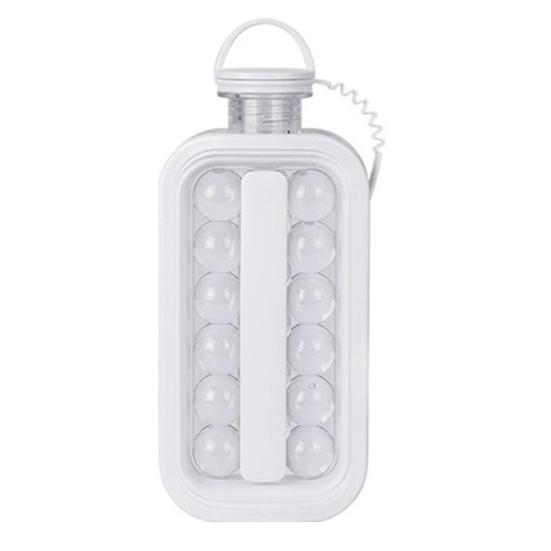 Форма для кубиков льда с крышкой 1,2 л, большая емкость, 2 в 1, бутылка для льда, складной лоток для кубиков льда без запаха, хоккейная машина