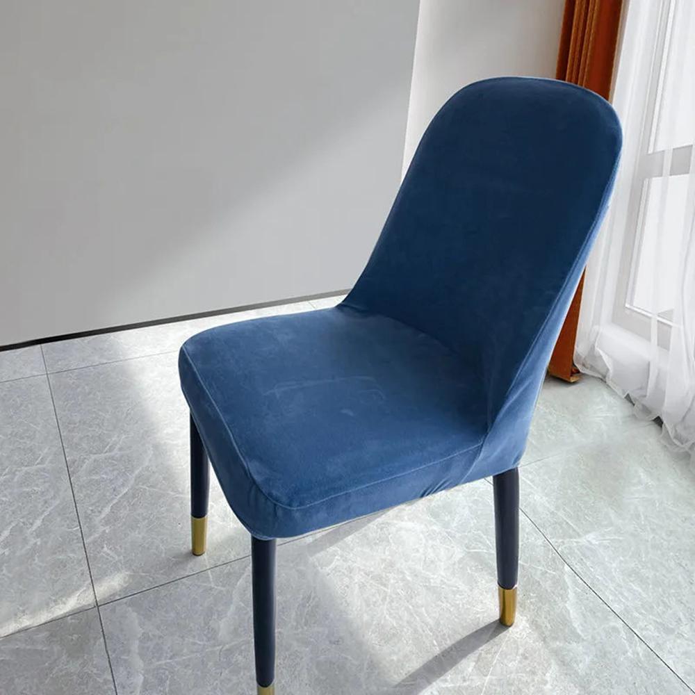 Stretch Slip Chair Case Chair Slipcovers Velvet Chair Cover Seat Case Seat Protector Case Dining Room Solid Color Seat Cover