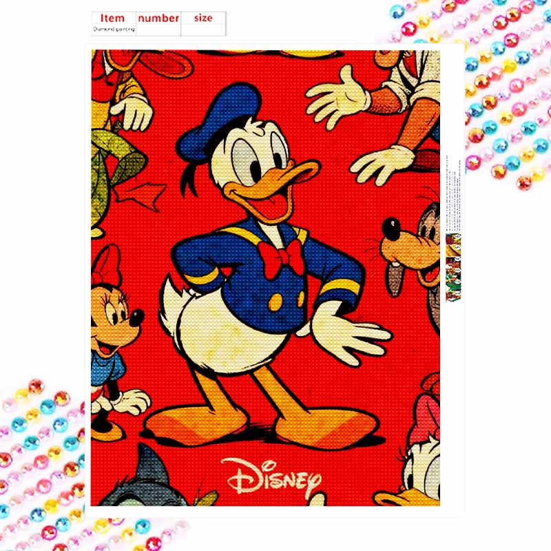 Disney Алмазная мозаика Классические персонажи Диснея Декор стен дома Поделки Подарки для взрослых/новичков Креативный декор для дома