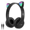 kids headphones Megadream wireless/wired headphones 85dB safety volume limit with microphone Cat ears LED light design Bluetooth5.0/wire length 1m TF