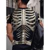 Ужасные футболки со скелетом Кость Страшный 3D-принт Харадзюку Уличная одежда Футболки Мужская мода Футболка с коротким рукавом Топы Одежда