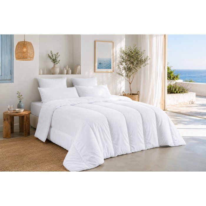 BLANREVE Couette légère en microfibre - 140 x 200 cm - Blanc
