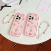 Cute 3D Tulips Lovely Flowers Phone Case for IPhone 16 14 15 Pro Max 13 16 Pro 15 Pro 14pro 13pro Silicone Soft Shockproof Cover